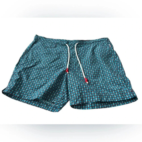NWT Orlebar Brown Standard Geo Tela Swim Trunks in Crystal Sea 40 - Picture 3 of 7